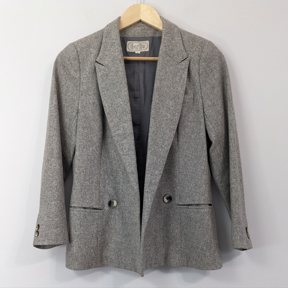 Vintage Tailored Double Breasted Blazer | Grey | Excellent condition